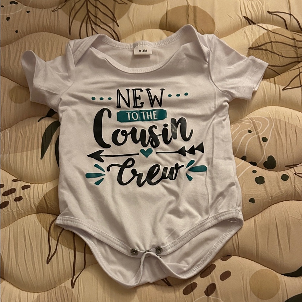 White Baby Bodysuit - New to the Cousin Crew